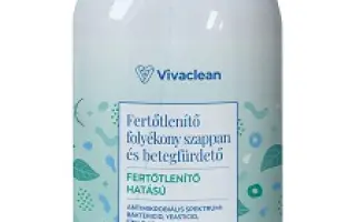 Vivaclean Fertőtlenítő folyékony szappan és betegfürdető, pumpás 1000 ml 1